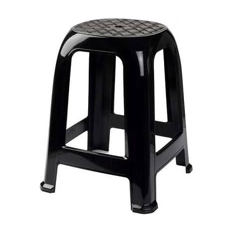 Taburete de plastico Negro