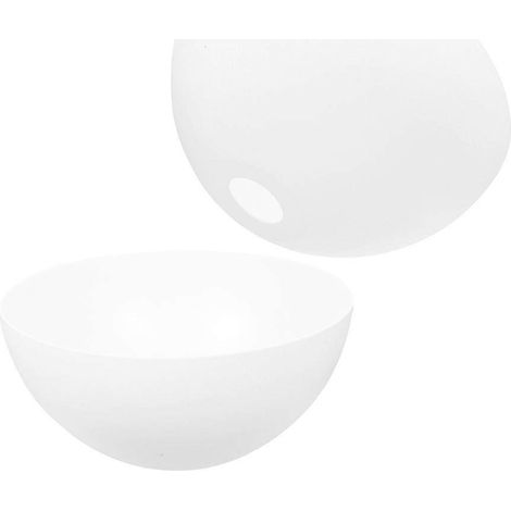 Lot de 2 abat-jour champignon en plastique blanc pour la décoration intérieure, compatibles avec les lampadaires, lampes de bureau, suspensions, plafonniers et appliques murales. Installation facile e (1/4)