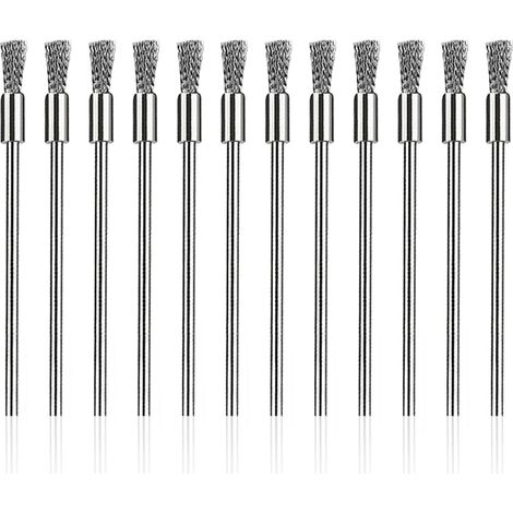 12-teilige Drahtbürste, Stiftform-Polierbürste, Farbentfernungs-Reinigungsset, DIY-Hardware-Reparaturzubehör.