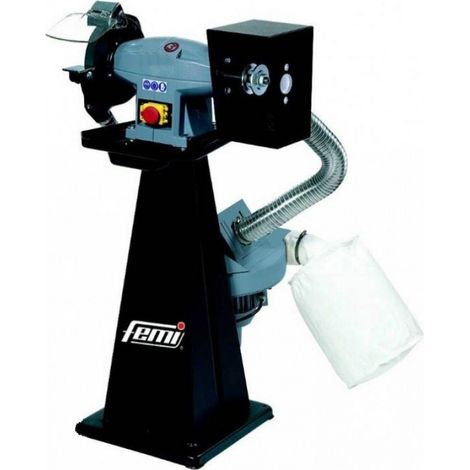 Kombinierte Schleif- und Poliermaschine FEMI 198 EVO - 1100 W Drehstrom - Ø 200x30x20 mm - Ohne Schleifscheibe und Bürste - 8005432