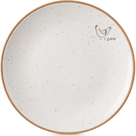 Beiger dessertteller aus keramik 20 cm