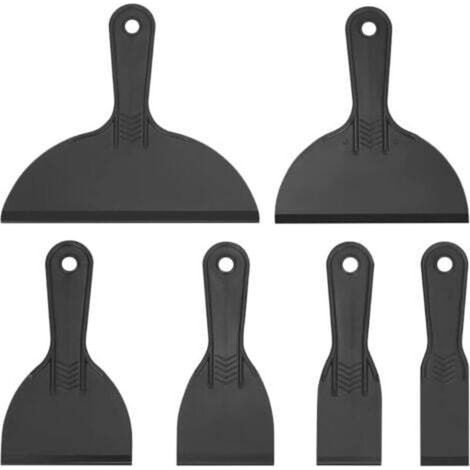 6 Pièces Couteau à Mastic, Spatules Plastique, Outil de Grattoir de Peinture pour Décalcomanies, Papier Peint, Pâtisserie Voiture - 1.5/2/3/4/6/8 Pouces (1/4)