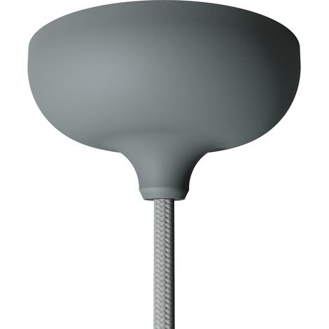 Kit rosone in silicone con foro centrale e predisposizione per foro laterale Grigio