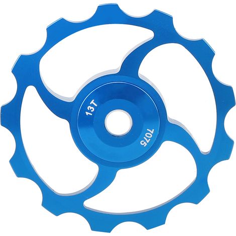 Galet de dérailleur arrière à roulements céramiques 13 dents pour VTT, compatible 8/9/10/11 vitesses, bleu