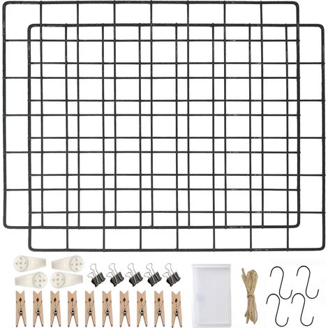 Grille Murale Photo en Métal, Lot de 2 Wall Grid Panels (1/5)