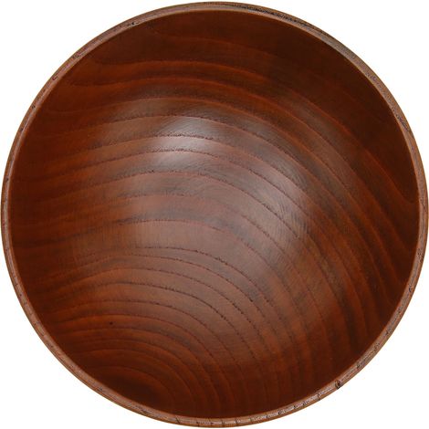 Bol à nouilles en bois, grain unique, surface lisse, style japonais, saladier en bois pour la maison et le restaurant (1/5)
