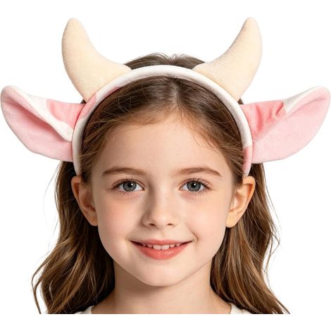 Kuh-Haarreif mit Ohren und Hörnern für Halloween-Cosplay  Haaraccessoires für Kinder-Cosplay, geeignet für Rollenspiele, Kostümbälle, Bühnenkostüme, Maskenbälle und Feiern (1/5)