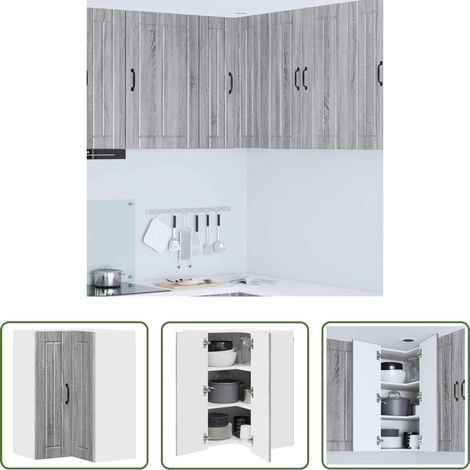 vidaXL Küchenorganisation - Küchenschrank Graues Sonoma 57 x 57 x 80 cm Holzwerkstoff (1/5)