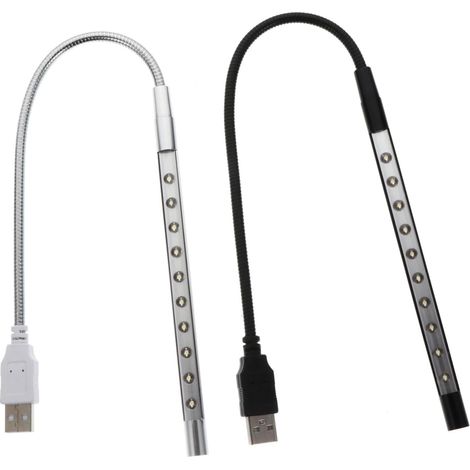 misppro Lot de 2 lampes lecture LED en col cygne - USB flexible (1/5)