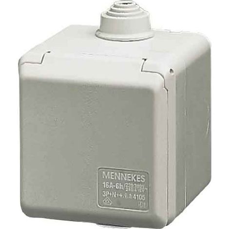 MENNEKES BOÎTE MURALE CEPEX 4102 16 A, 3P, 6H, 230 V, IP44 CEPEX CEE/SCHUKO ARCHITECTURE DE PROGRAMME (IP44) 4015394021391