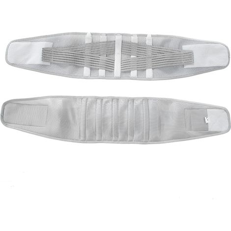 Ceinture de soutien abdominal grise, respirante et réglable, pour soulager les tensions et douleurs lombaires (Taille L) (1/5)