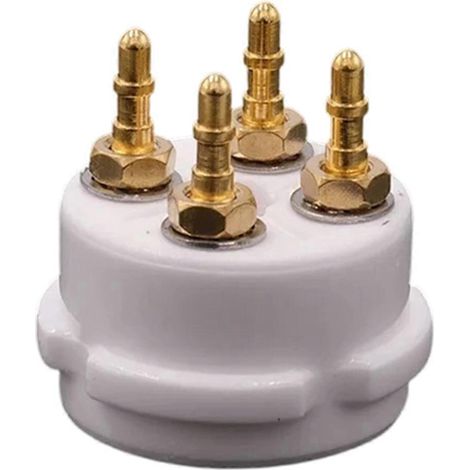 Socle 4 broches pour tubes 2A3 300B 40 45 50 5Z3 811 101D, contacts laiton plaqué or 24K, ampli Hi-Fi DIY, B (1/5)