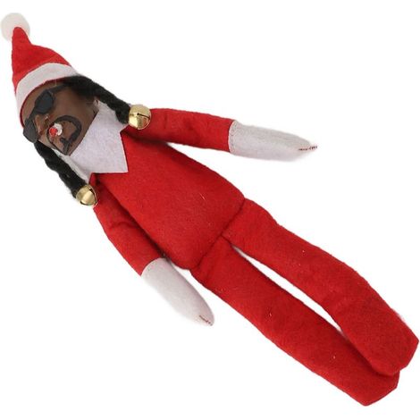 Poupée elfe en résine noire et feutre, décoration de Noël style hip-hop pour la maison, les fêtes, le porche, le bureau, les festivals E1 (1/5)