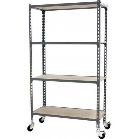 Simonrack Étagère clic gris bois système clic sans vis (1/2)