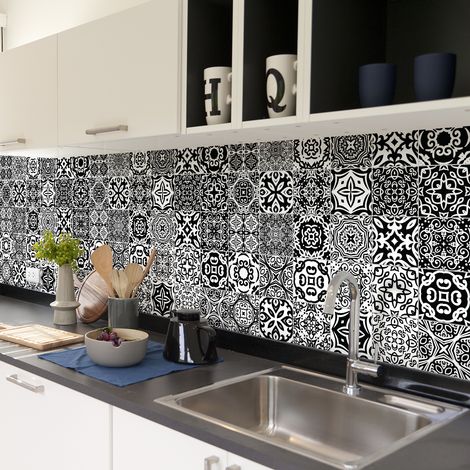 Sticker Mural Carrelage adhésif Cuisine Salle de Bain - 30 STICKERS CARRELAGES AZULEJOS ENRICO - 30stickers10x10cm (1/5)