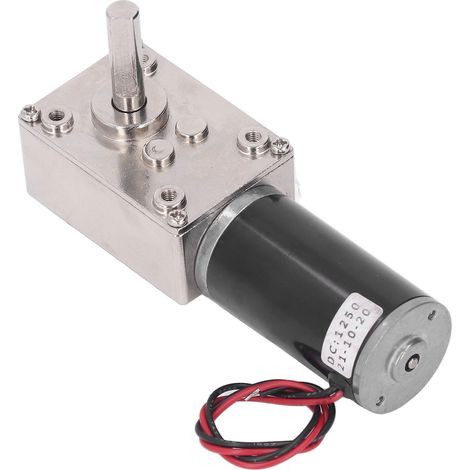 Moteur miniature à vis sans fin XD40WB-31YSF DC24V 18W, basse vitesse, marche avant et arrière, à angle droit et autobloquant, 0-300 tr/min (1/5)