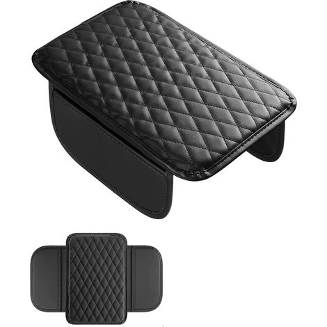 Coussin Accoudoir Voiture Amélioré,Coussin d’Accoudoir Voiture Universel avec Deux Poches,Accessoire Voiture Interieur Confort pour la Plupart des Voitures,Camions et SUV (1/4)