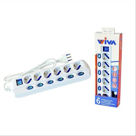 Multipresa tavolo 6bpr+schuko+int.