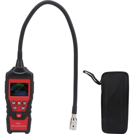 Détecteur de gaz combustible HT601, alarme de fuite de gaz naturel domestique, mesure 09999ppm, détecteur de méthane et gaz de houille, concentration avec alertes sonores (livré sans pile) (1/5)