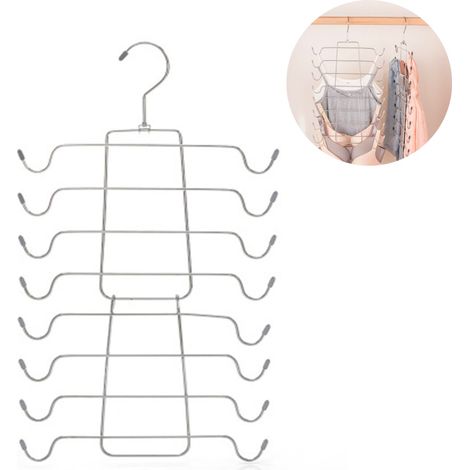 Cintre Métallique Pliant - 16 Crochets - Pour Débardeurs Camisoles Soutiens-Gorge Maillots De Bain Ceintures Cravates - 1 Pièce (1/5)
