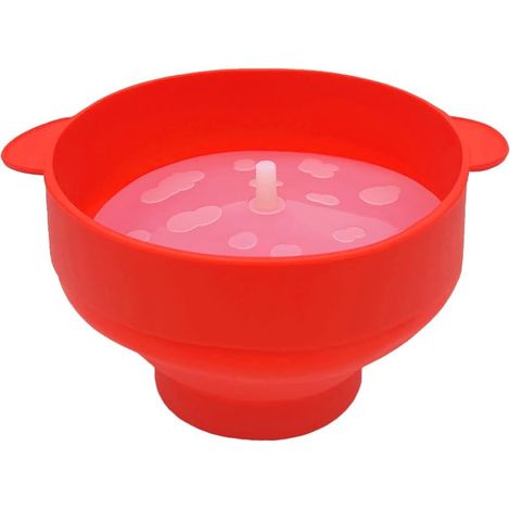Machine à Pop-Corn pour Micro-Ondes Pot à Pop-Corn Pliable en Silicone Pot à Pop-Corn à air Chaud avec Couvercle et poignée Lavable au Lave-Vaisselle