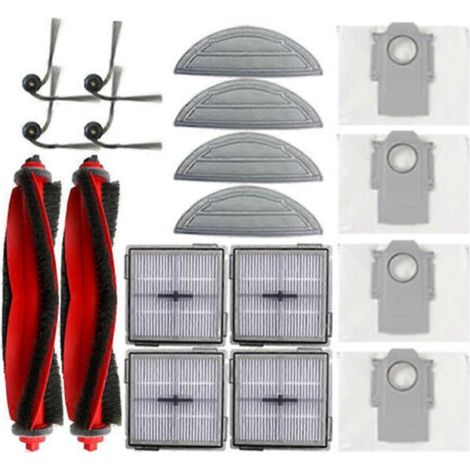 Pour aspirateur Roborock Q10 S5 / Q10 S5+ / Q10V / Q10V+ / Q10 VF / Q10 VF+ : brosse latérale principale, sac à poussière, filtre HEPA, chiffon (1/5)