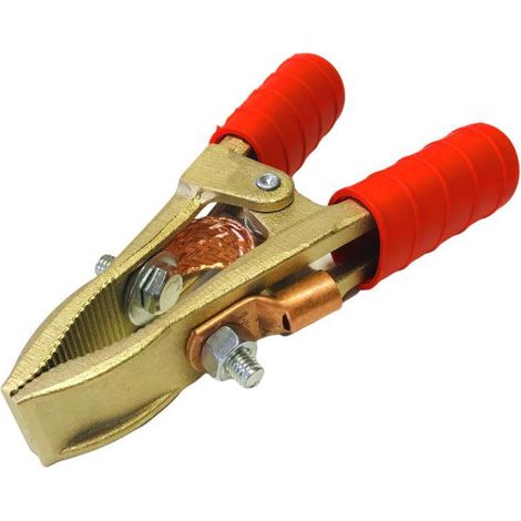 PINCES (+ et -) DE DEMARRAGE LAITON 400 AMPERES-rouge (1/5)