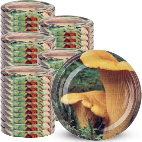 KADAX Deckel fi66er Pack 50 Stück Pilze Mix