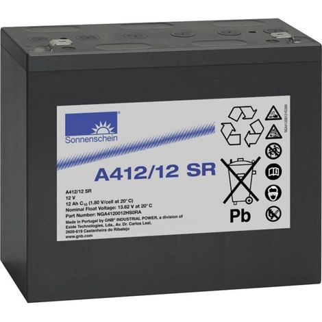 GNB Sonnenschein A412/12 SR Batterie 12 V 12 Ah Gelb
