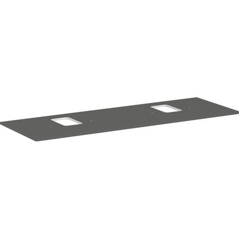 Konsole Xelu Q 1560x550mm m 2 Ausschnitten diamantgrau (1/3)