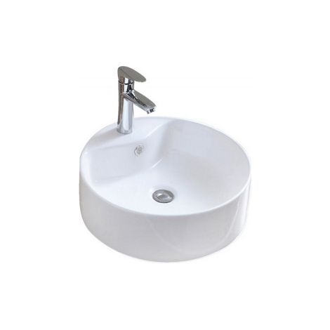 Lavabo Elton appoggio 46x46 tondo in ceramica