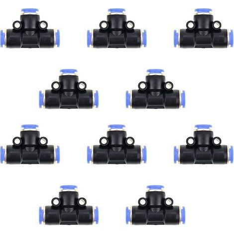 10 raccords pour tuyaux pneumatiques permettant une connexion rapide aux raccords pneumatiques à insertion rapide de 6 mm (1/5)