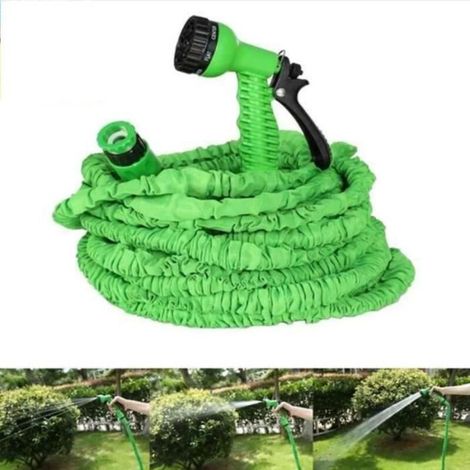 Extendable Garden Hose - 53m - Green - 7 Spray Modes (1/4)