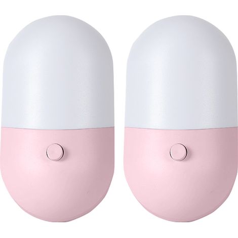 Veilleuse Murale Automatique - Capteur de Luminosité - Éclairage Doux Blanc Chaud - Pour Chambre Enfant Couloir Salle de Bain Escalier - 2 Pièces (1/5)