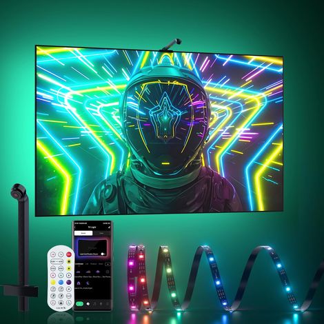 TV LED lumières 5M changeant de manière synchrone avec capteur AR synchronisation de la musique App Contrôle RVB Bande LED pour TV PC 55-75 pouces (1/5)