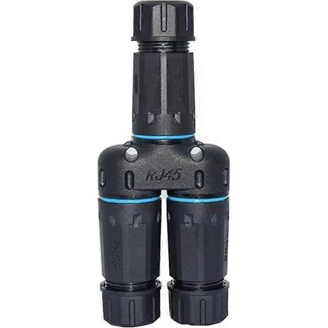 Répartiteur RJ45 3 voies 1/2" 3 broches femelles, étanche IP68, 8P8C, câble Ethernet Gigabit Cat6, 1 entrée, 2 sorties, pour réseau LAN (1/5)