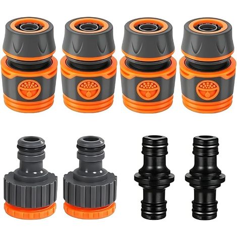 8 Raccords Tuyau Arrosage Embout Rapide Connecteur Adaptateur Etanche (1/5)