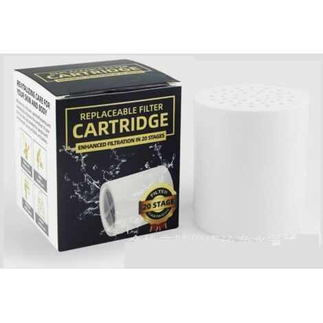 Filtre de douche à 20 étapes, cartouche unique, élimine le chlore, les métaux lourds et autres sédiments, adoucisseur d'eau avec vitamine C (1/3)