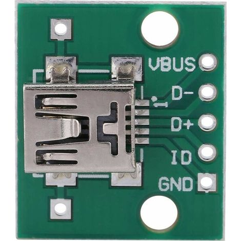 10 Pcs Connecteur DIP Adaptateur de Conversion Mini USB vers DIP Adaptateur USB Breakout Conseil 5P pour 2.54mm PCB Board DIY Alimentation USB
