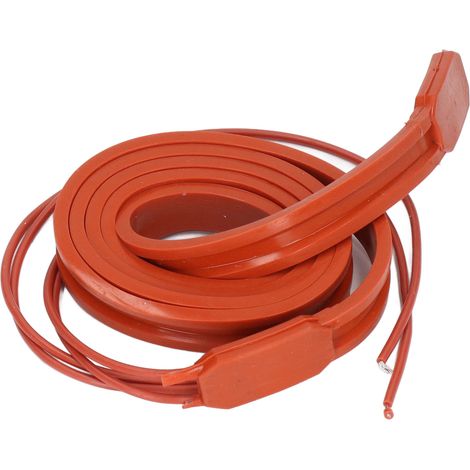 Bande chauffante en silicone ruban chauffant flexible étanche 15x1000mm 75W 220V pour compresseur pompe moteur -30°C à 200°C (1/5)