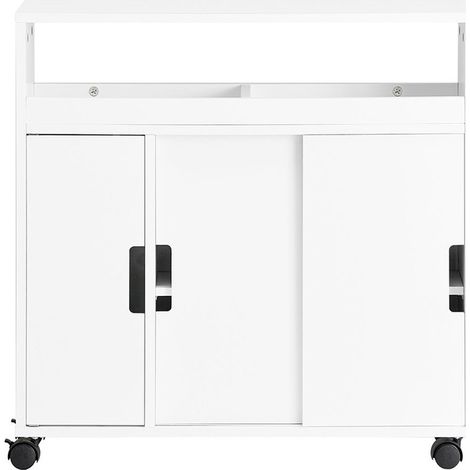 SoBuy Bathroom Toilet Paper Roll Brushes Holders Storage Cabinet BZR02-W