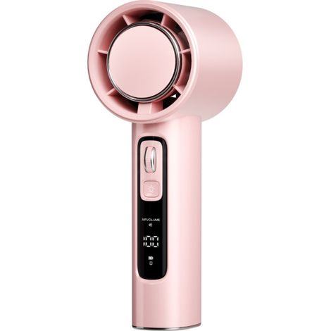 Ventilador portátil N98, mini ventilador plegable recargable por USB, pequeño ventilador de bolsillo, 100 velocidades ajustables con pantalla LED.