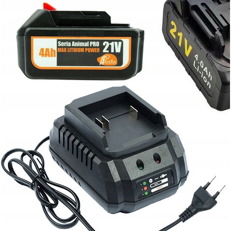 Set Batteria 21V 4.0Ah + Caricatore Rapido 1.2A – Compatibile con Utensili Makita 18V–21V Alta Capacità, Lunga Durata