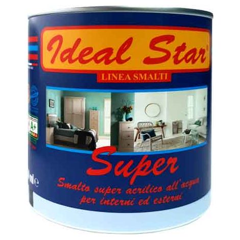 SMALTO ALL'ACQUA 'SUPER' IDEAL STAR 0,750 lt - Marrone opaco - IDEAL STAR