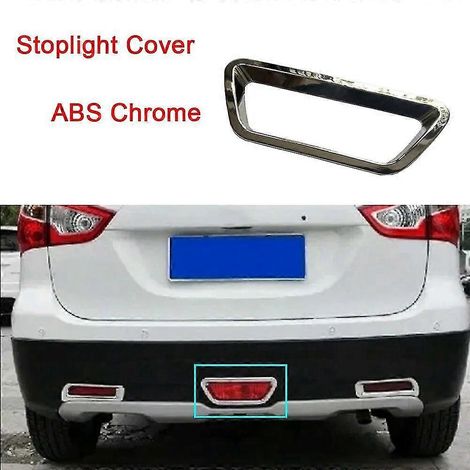 Abdeckung für Suzuki S-Cross Scross Sx4 2014 2015 2016 2017 ABS Chrom Rücklicht Bremslicht + Nebelscheinwerfer Zierrahmenverkleidung --ABS Chrom 1 Stück