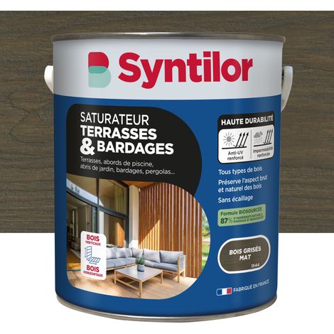 Saturateur Terrasses Et Bardages Syntilor Biosourcé 5L Bois Grisés Mat (1/3)