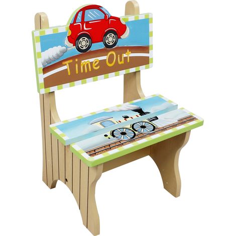 Sedia Time Out legno bambini Fantasy Fields Transportation W-9942A (1/5)