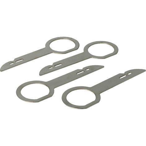 vhbw 4x Car Radio Release Key compatible with Mercedes-Benz A-Klasse W168 Car - Vehicle Radio Removal Key Kit, 7 cm Long