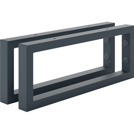Holzbrink 2 Stück Wandkonsole Grau für Waschtisch, 400x150 mm, design und stabil Waschtischhalterung, Handtuchhalter (1/5)