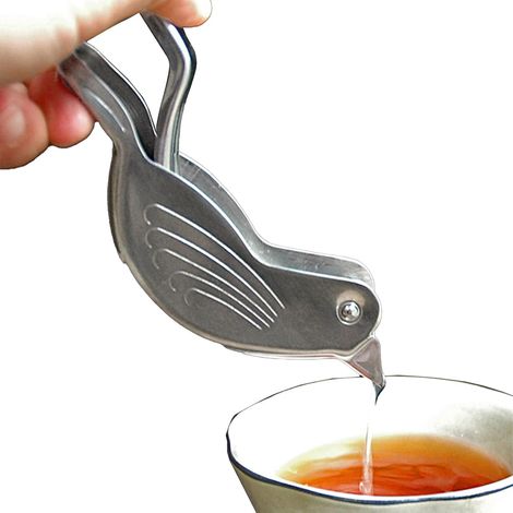 Exprimidor de limones con forma de pájaro – Prensa, 1 extrusor de acero inoxidable (1/5)